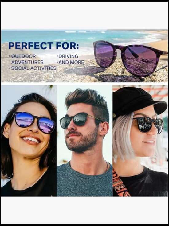 Polarized Sunglasses, Mixed Metal Frame, 100% UV Protection main image 7